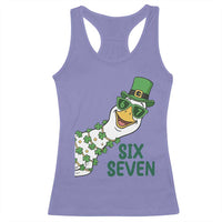 Chaotic Goose Six Seven Meme Racerback Tank Top Funny St Patricks Day Gift