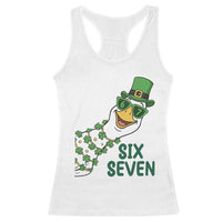Chaotic Goose Six Seven Meme Racerback Tank Top Funny St Patricks Day Gift