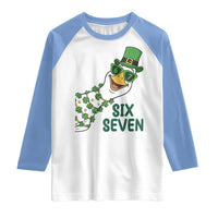 Chaotic Goose Six Seven Meme Raglan Shirt Funny St Patricks Day Gift
