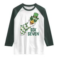 Chaotic Goose Six Seven Meme Raglan Shirt Funny St Patricks Day Gift