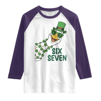Chaotic Goose Six Seven Meme Raglan Shirt Funny St Patricks Day Gift