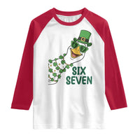 Chaotic Goose Six Seven Meme Raglan Shirt Funny St Patricks Day Gift