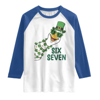 Chaotic Goose Six Seven Meme Raglan Shirt Funny St Patricks Day Gift