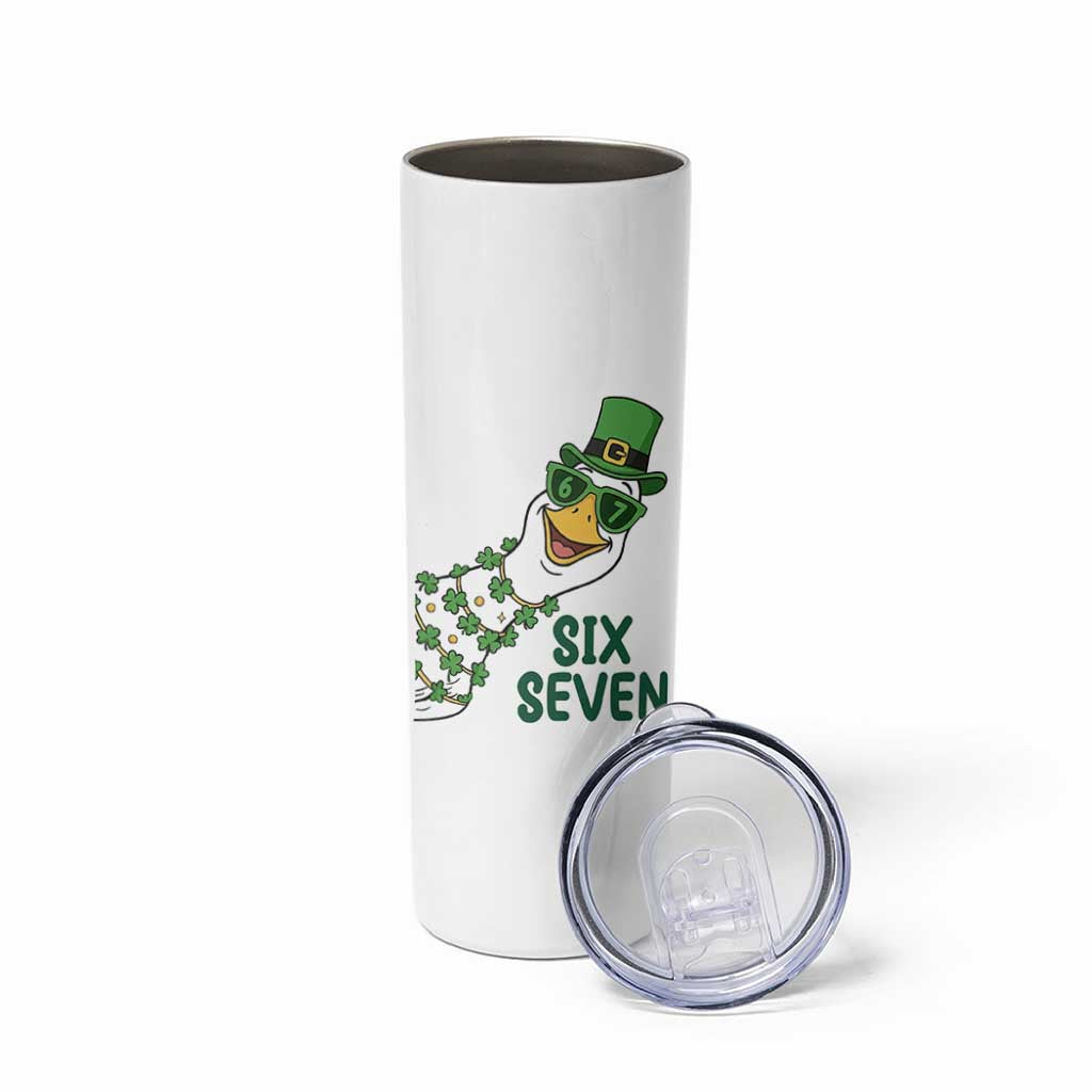 Chaotic Goose Six Seven Meme Skinny Tumbler Funny St Patricks Day Gift