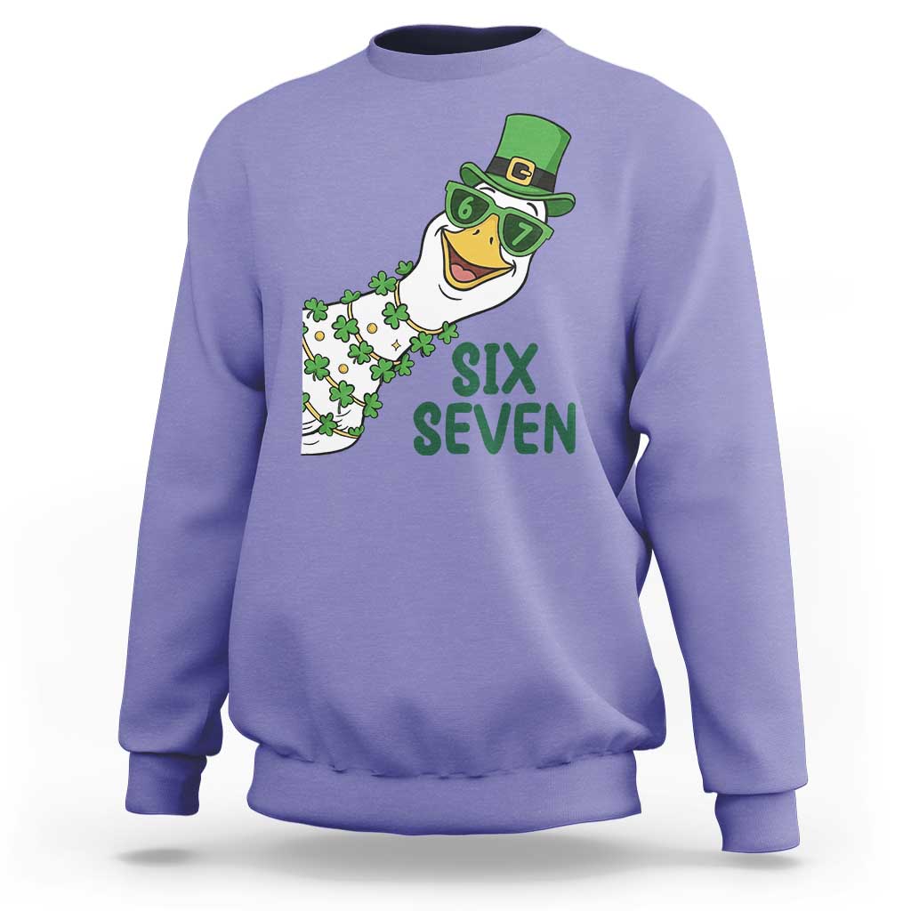 Chaotic Goose Six Seven Meme Sweatshirt Funny St Patricks Day Gift