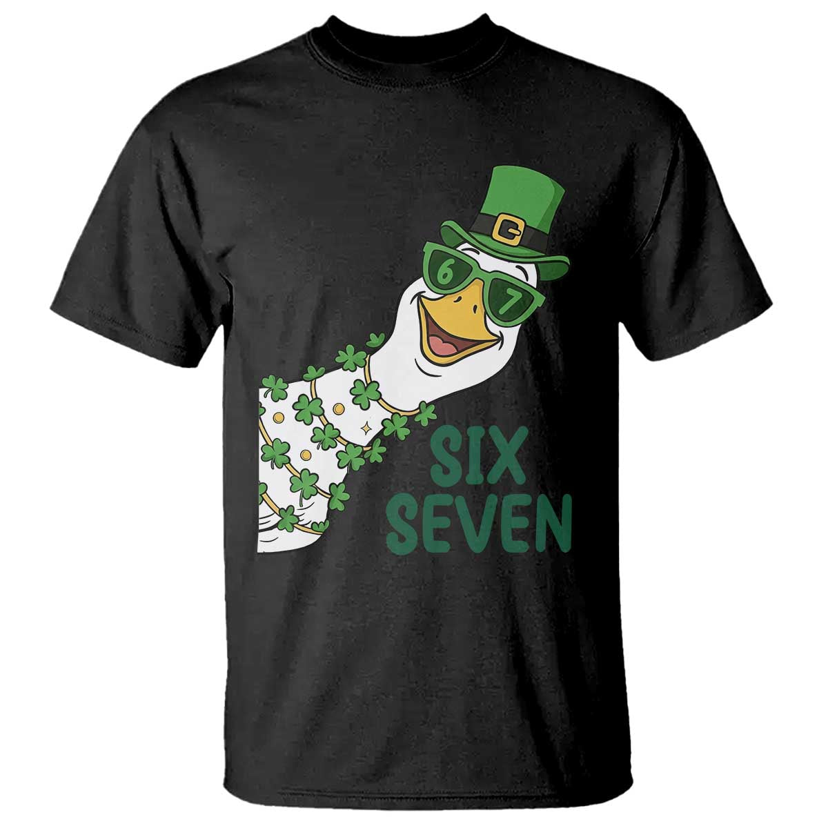 Chaotic Goose Six Seven Meme T Shirt Funny St Patricks Day Gift