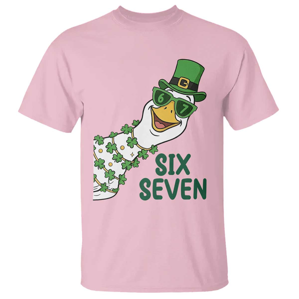 Chaotic Goose Six Seven Meme T Shirt Funny St Patricks Day Gift