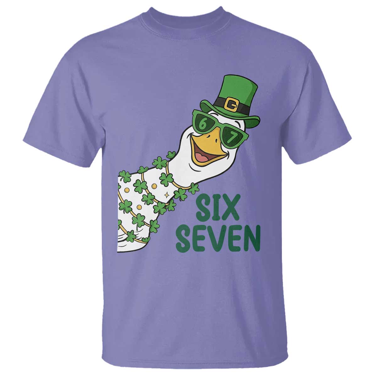 Chaotic Goose Six Seven Meme T Shirt Funny St Patricks Day Gift