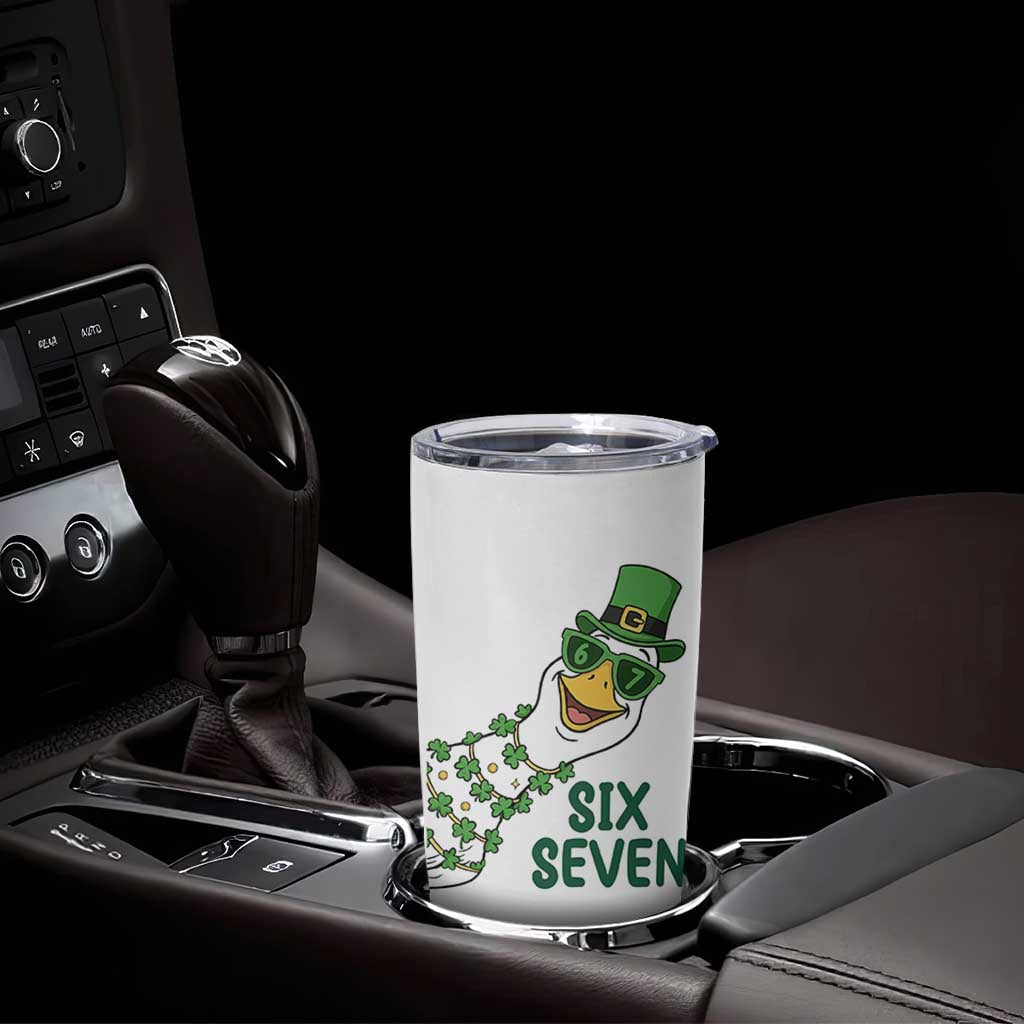 Chaotic Goose Six Seven Meme Tumbler Cup Funny St Patricks Day Gift