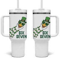 Chaotic Goose Six Seven Meme Tumbler With Handle Funny St Patricks Day Gift