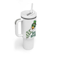Chaotic Goose Six Seven Meme Tumbler With Handle Funny St Patricks Day Gift