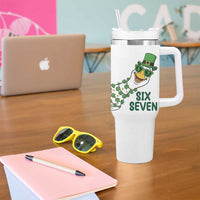 Chaotic Goose Six Seven Meme Tumbler With Handle Funny St Patricks Day Gift
