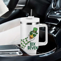 Chaotic Goose Six Seven Meme Tumbler With Handle Funny St Patricks Day Gift