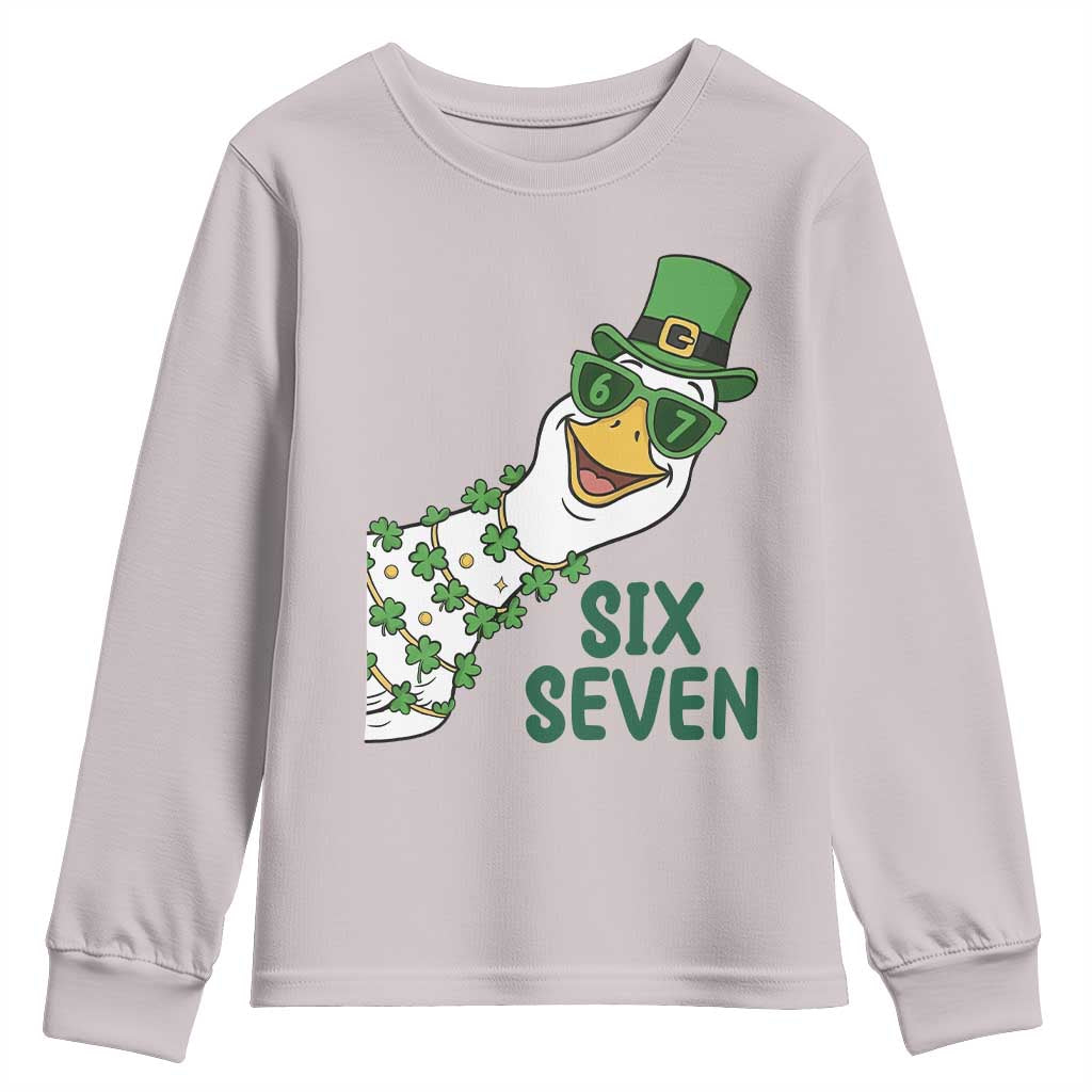 Chaotic Goose Six Seven Meme Youth Sweatshirt Funny St Patricks Day Gift
