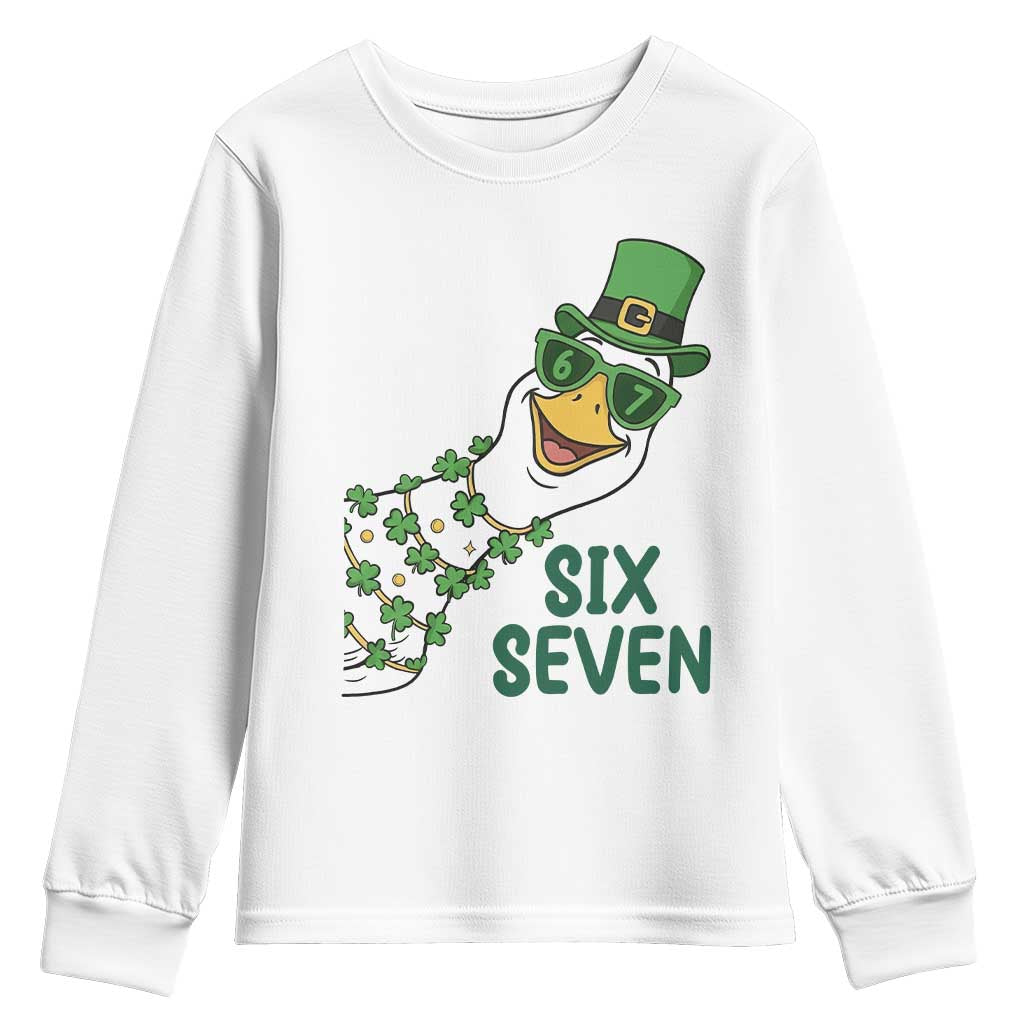Chaotic Goose Six Seven Meme Youth Sweatshirt Funny St Patricks Day Gift