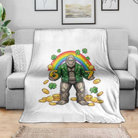 Bigfoot Six Seven Meme Throw Blanket Funny St Patricks Day Gift