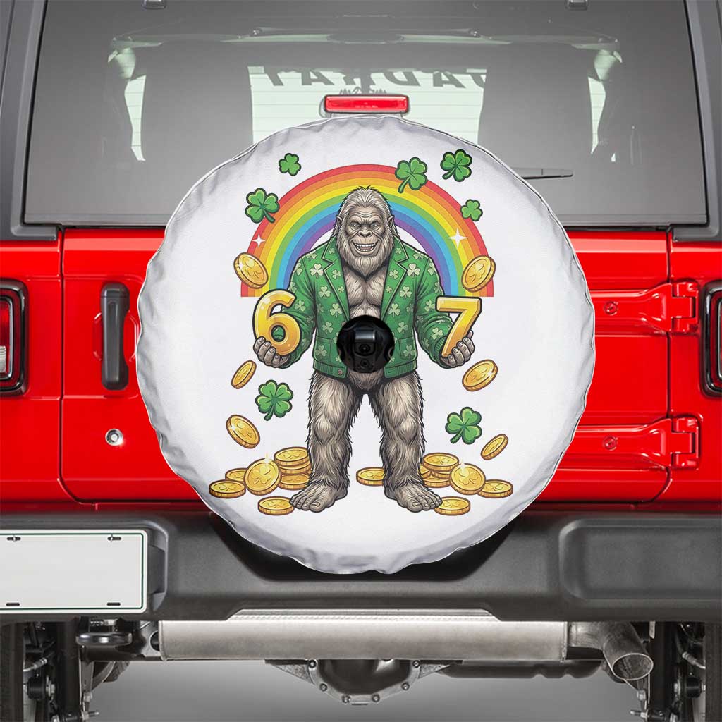 Bigfoot Six Seven Meme Spare Tire Cover Funny St Patricks Day Gift