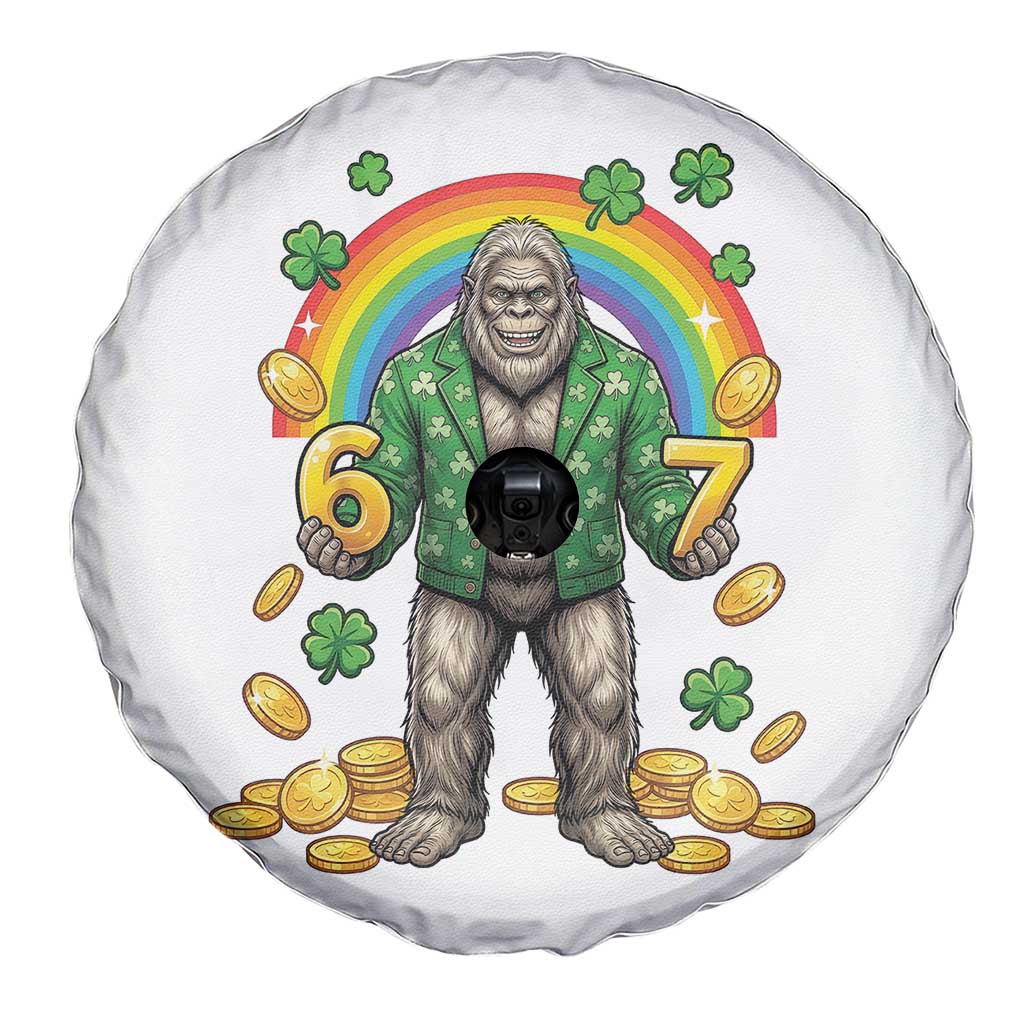 Bigfoot Six Seven Meme Spare Tire Cover Funny St Patricks Day Gift