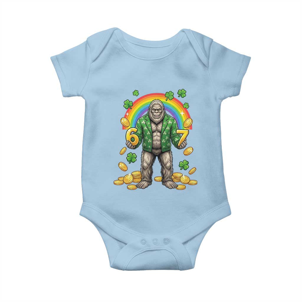 Bigfoot Six Seven Meme Baby Onesie Funny St Patricks Day Gift