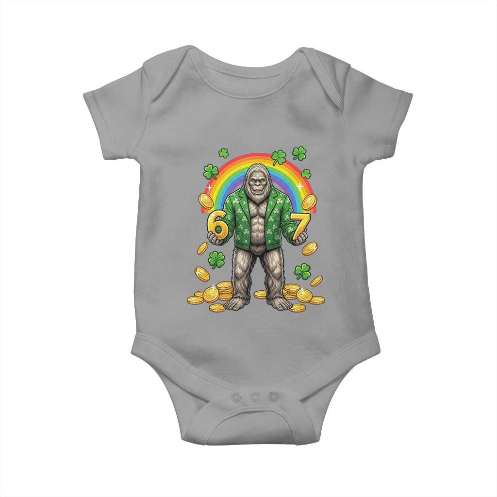 Bigfoot Six Seven Meme Baby Onesie Funny St Patricks Day Gift