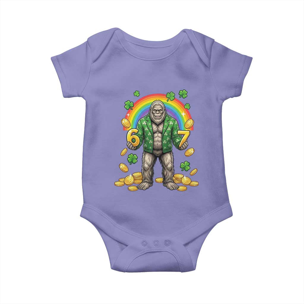 Bigfoot Six Seven Meme Baby Onesie Funny St Patricks Day Gift