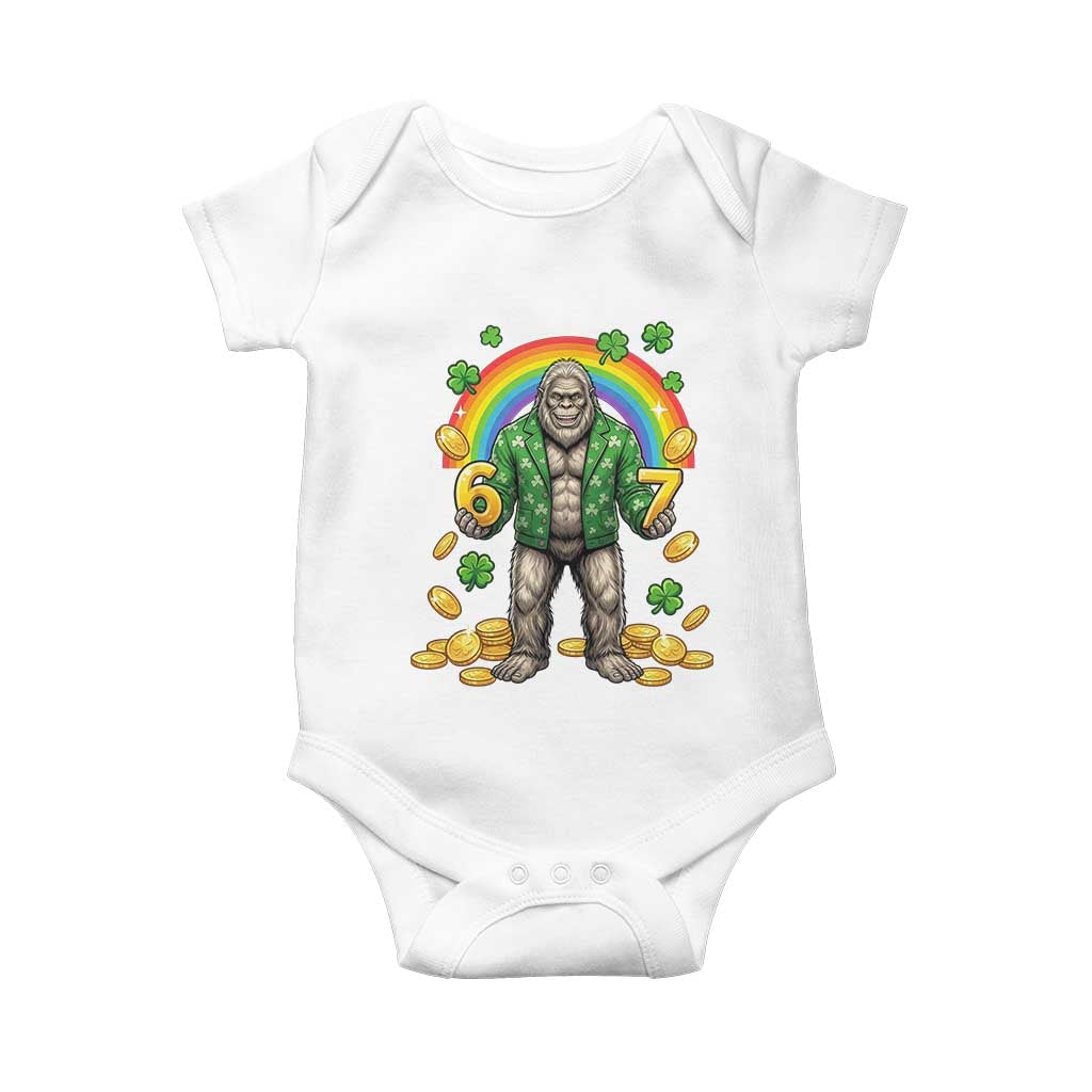 Bigfoot Six Seven Meme Baby Onesie Funny St Patricks Day Gift