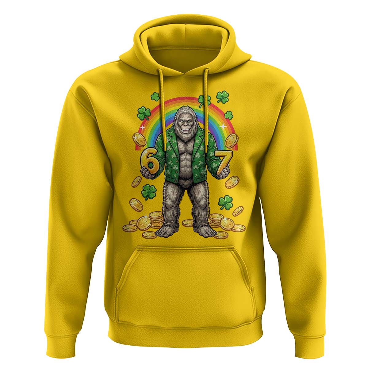 Bigfoot Six Seven Meme Hoodie Funny St Patricks Day Gift
