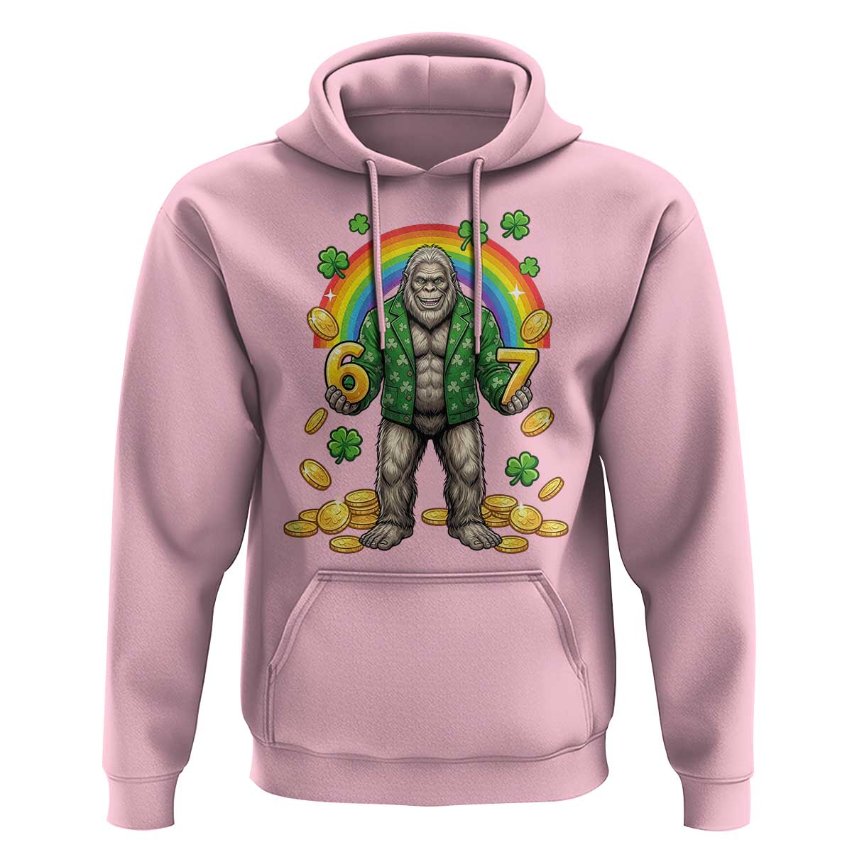 Bigfoot Six Seven Meme Hoodie Funny St Patricks Day Gift