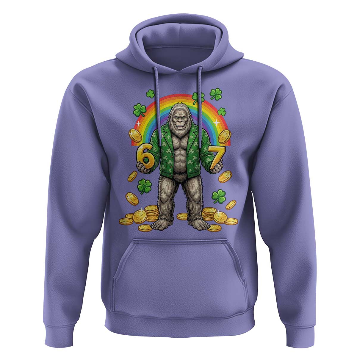 Bigfoot Six Seven Meme Hoodie Funny St Patricks Day Gift