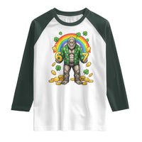 Bigfoot Six Seven Meme Raglan Shirt Funny St Patricks Day Gift