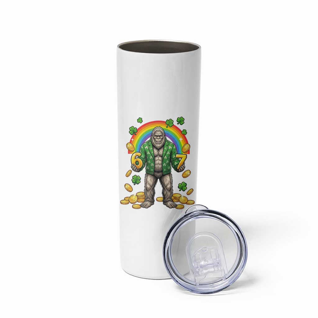 Bigfoot Six Seven Meme Skinny Tumbler Funny St Patricks Day Gift