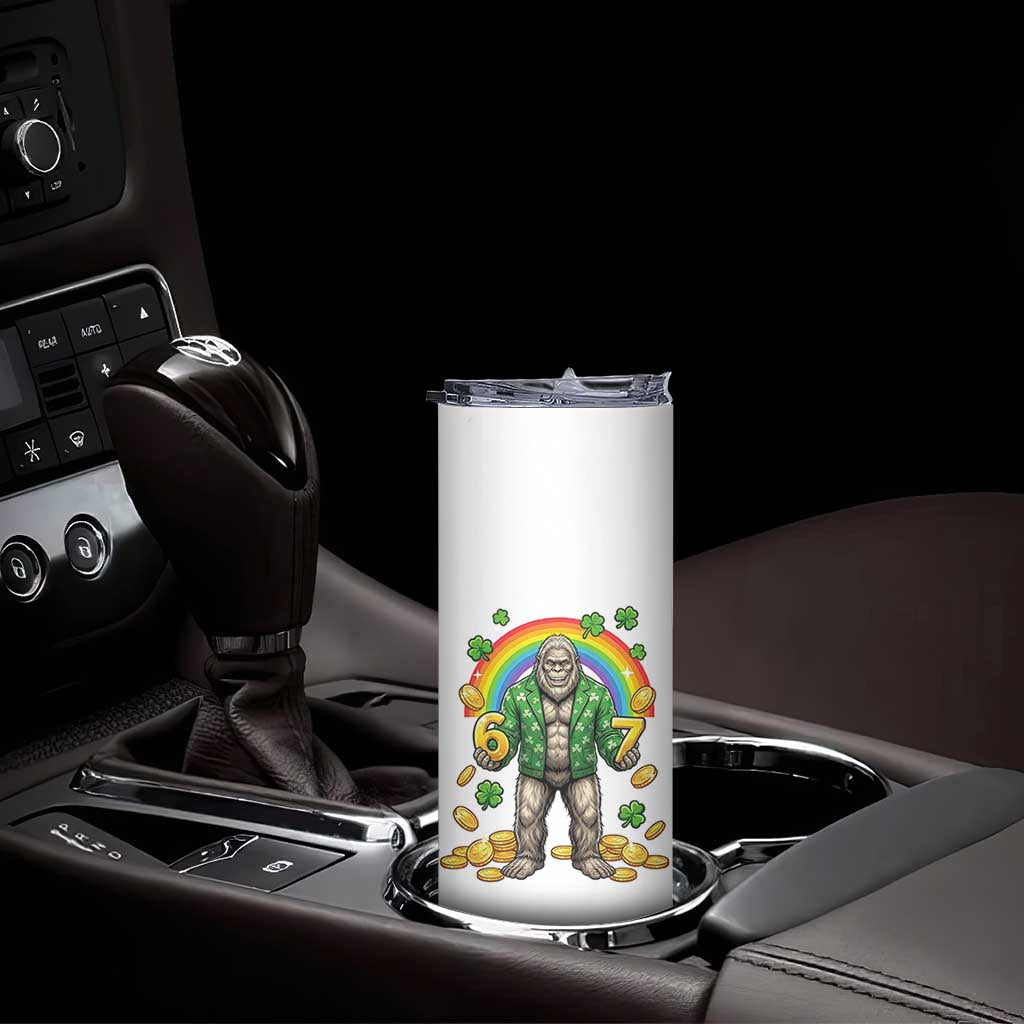 Bigfoot Six Seven Meme Skinny Tumbler Funny St Patricks Day Gift