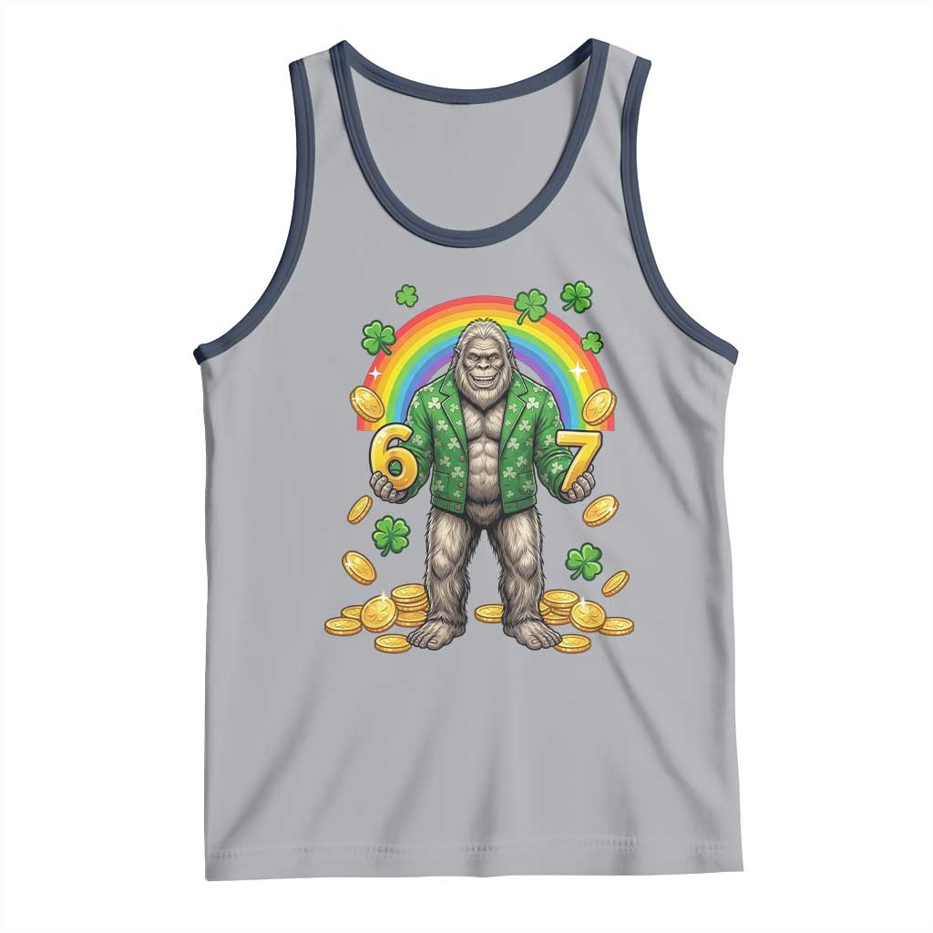 Bigfoot Six Seven Meme Tank Top Funny St Patricks Day Gift