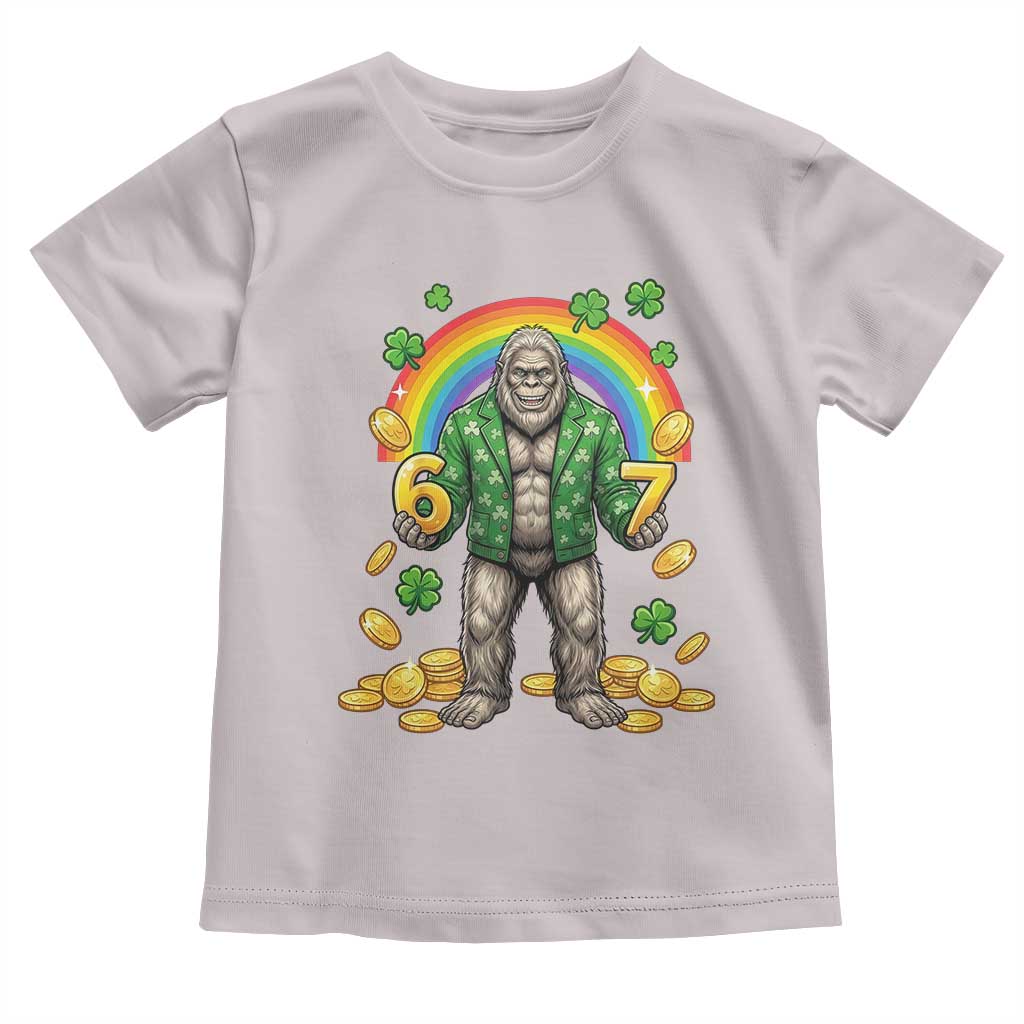 Bigfoot Six Seven Meme Toddler T Shirt Funny St Patricks Day Gift