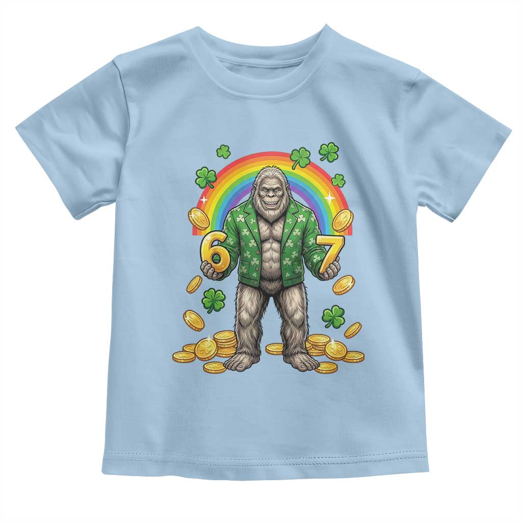 Bigfoot Six Seven Meme Toddler T Shirt Funny St Patricks Day Gift
