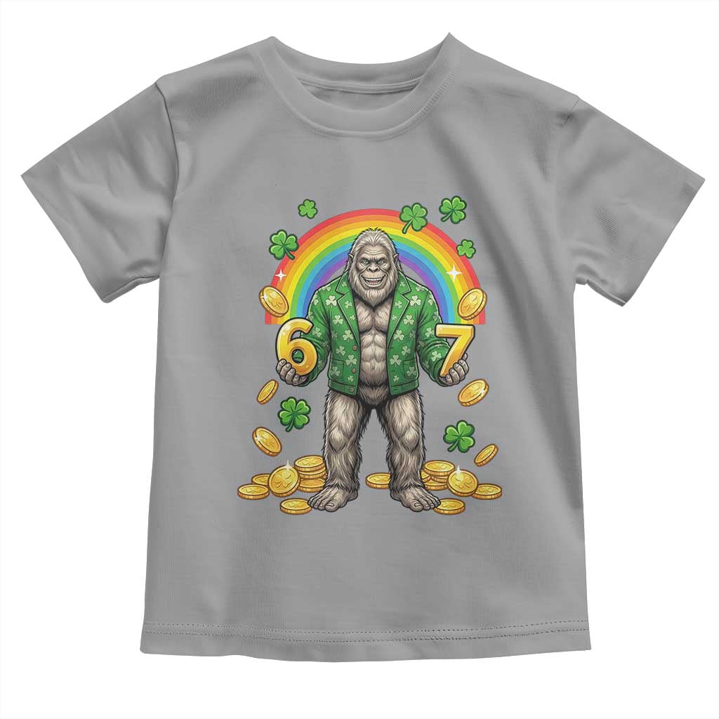 Bigfoot Six Seven Meme Toddler T Shirt Funny St Patricks Day Gift