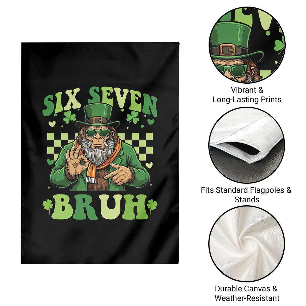 Bigfoot Six Seven Bruh Garden Flag Gen Z Irish Gift