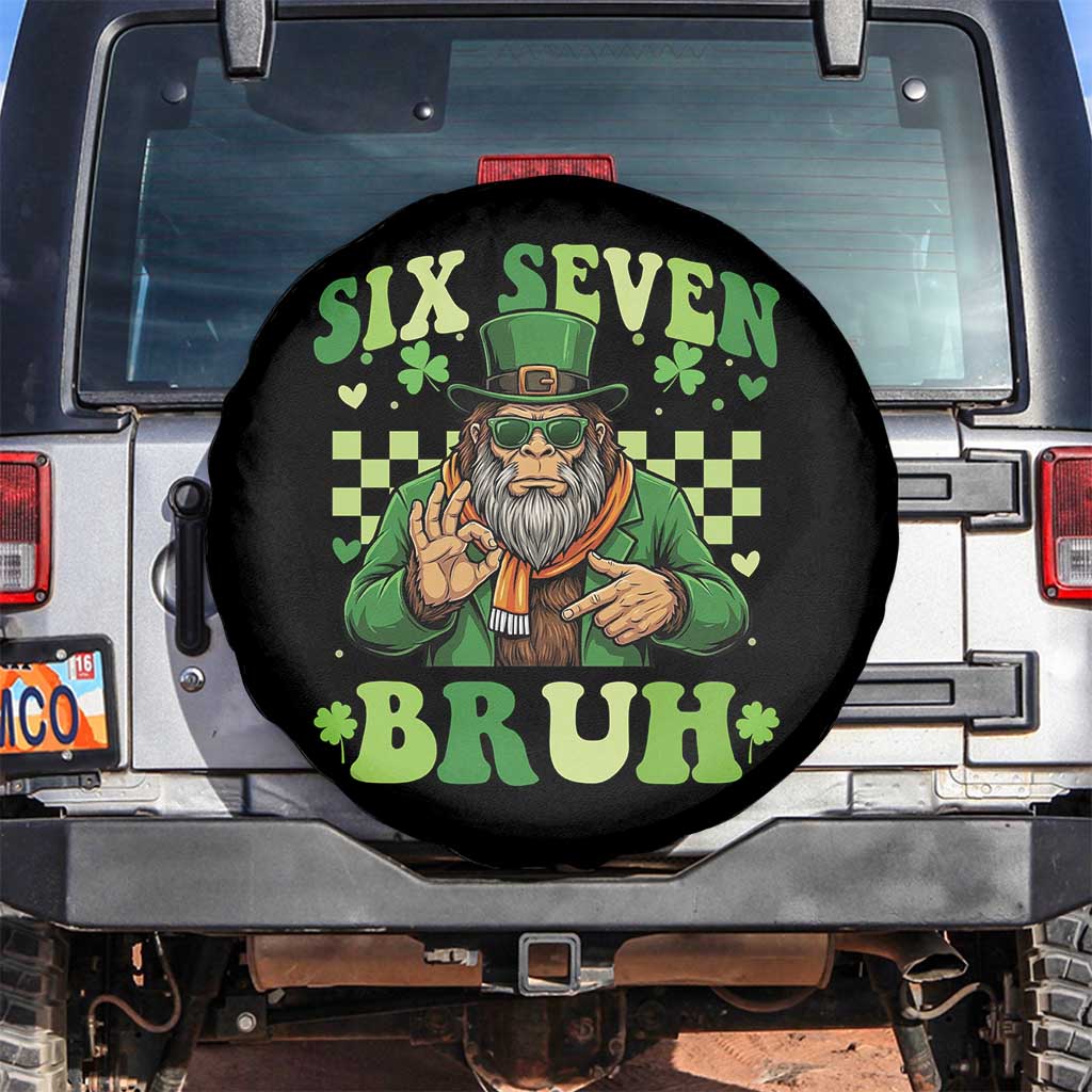Bigfoot Six Seven Bruh Spare Tire Cover Gen Z Irish Gift
