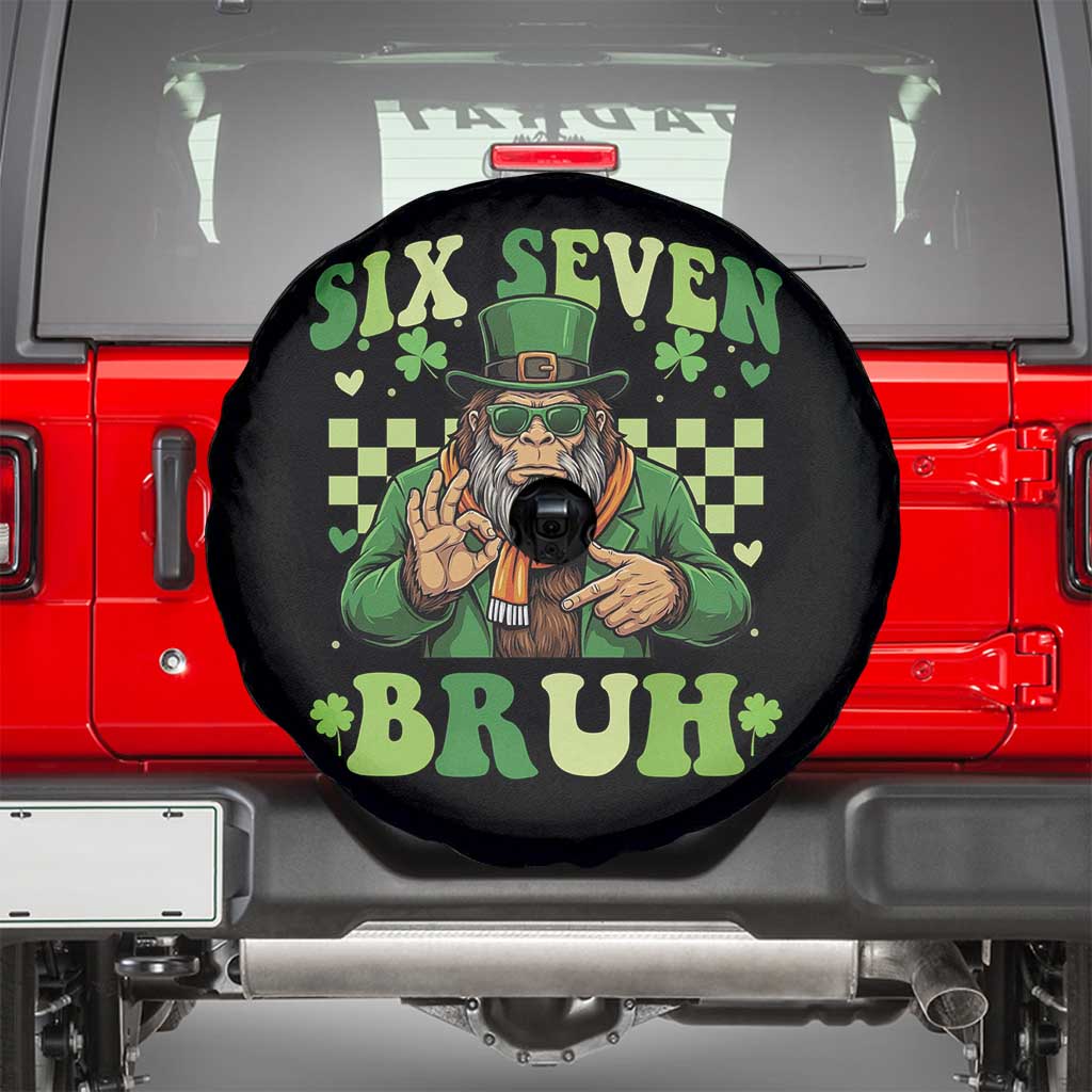 Bigfoot Six Seven Bruh Spare Tire Cover Gen Z Irish Gift