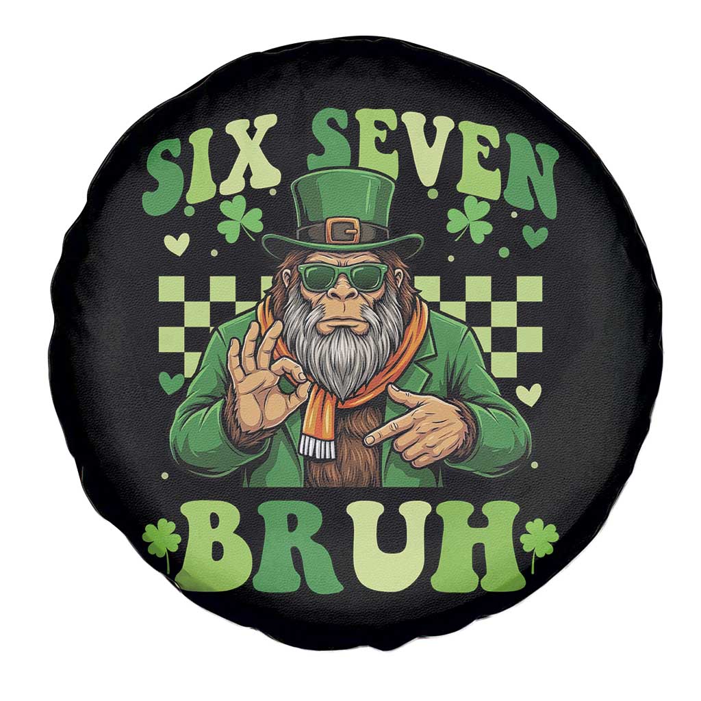 Bigfoot Six Seven Bruh Spare Tire Cover Gen Z Irish Gift