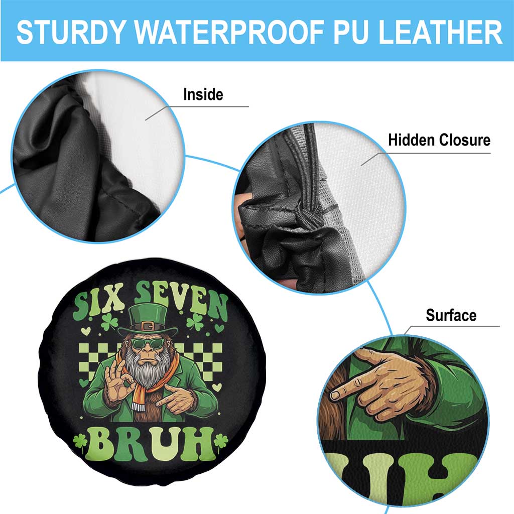 Bigfoot Six Seven Bruh Spare Tire Cover Gen Z Irish Gift