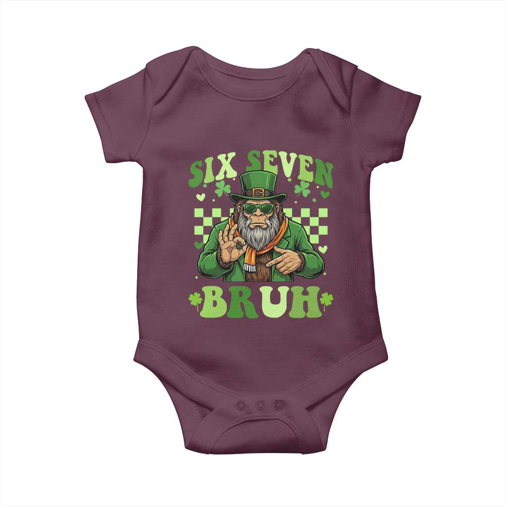 Bigfoot Six Seven Bruh Baby Onesie Gen Z Irish Gift
