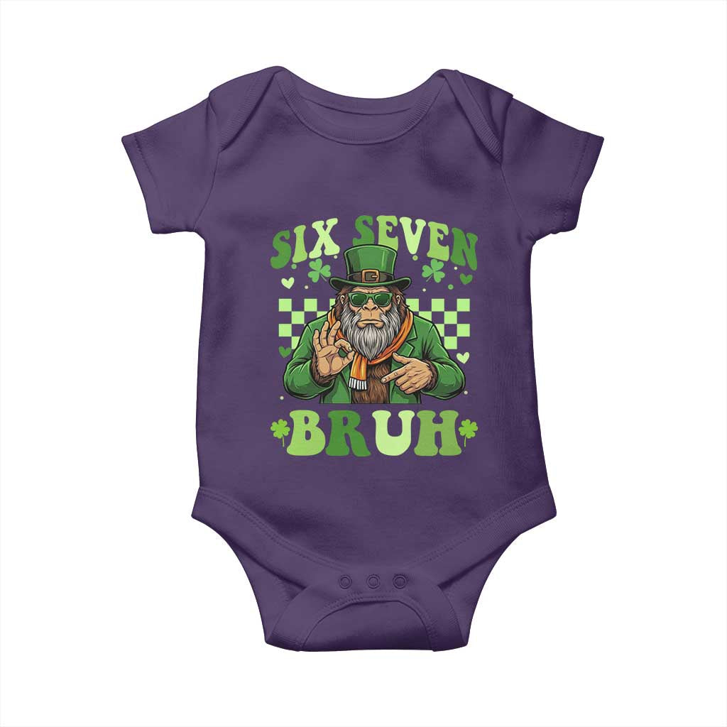 Bigfoot Six Seven Bruh Baby Onesie Gen Z Irish Gift