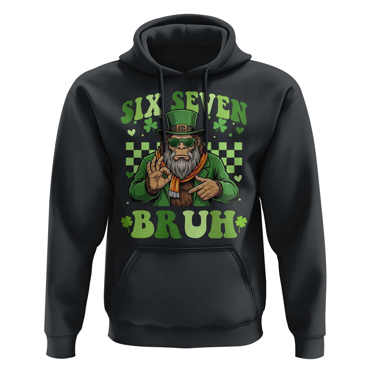 Bigfoot Six Seven Bruh Hoodie Gen Z Irish Gift