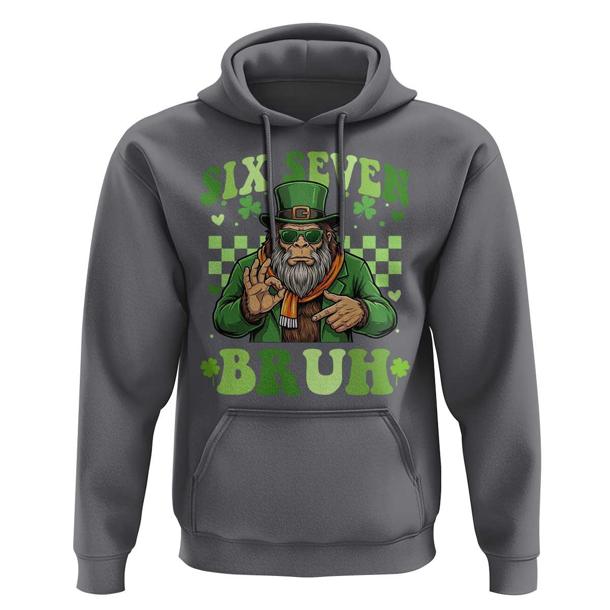 Bigfoot Six Seven Bruh Hoodie Gen Z Irish Gift