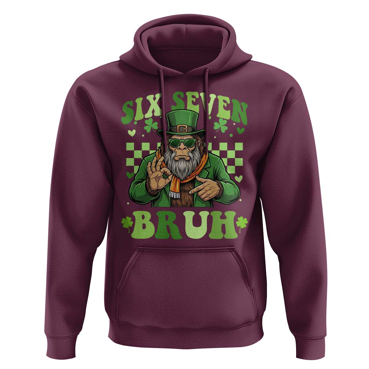 Bigfoot Six Seven Bruh Hoodie Gen Z Irish Gift