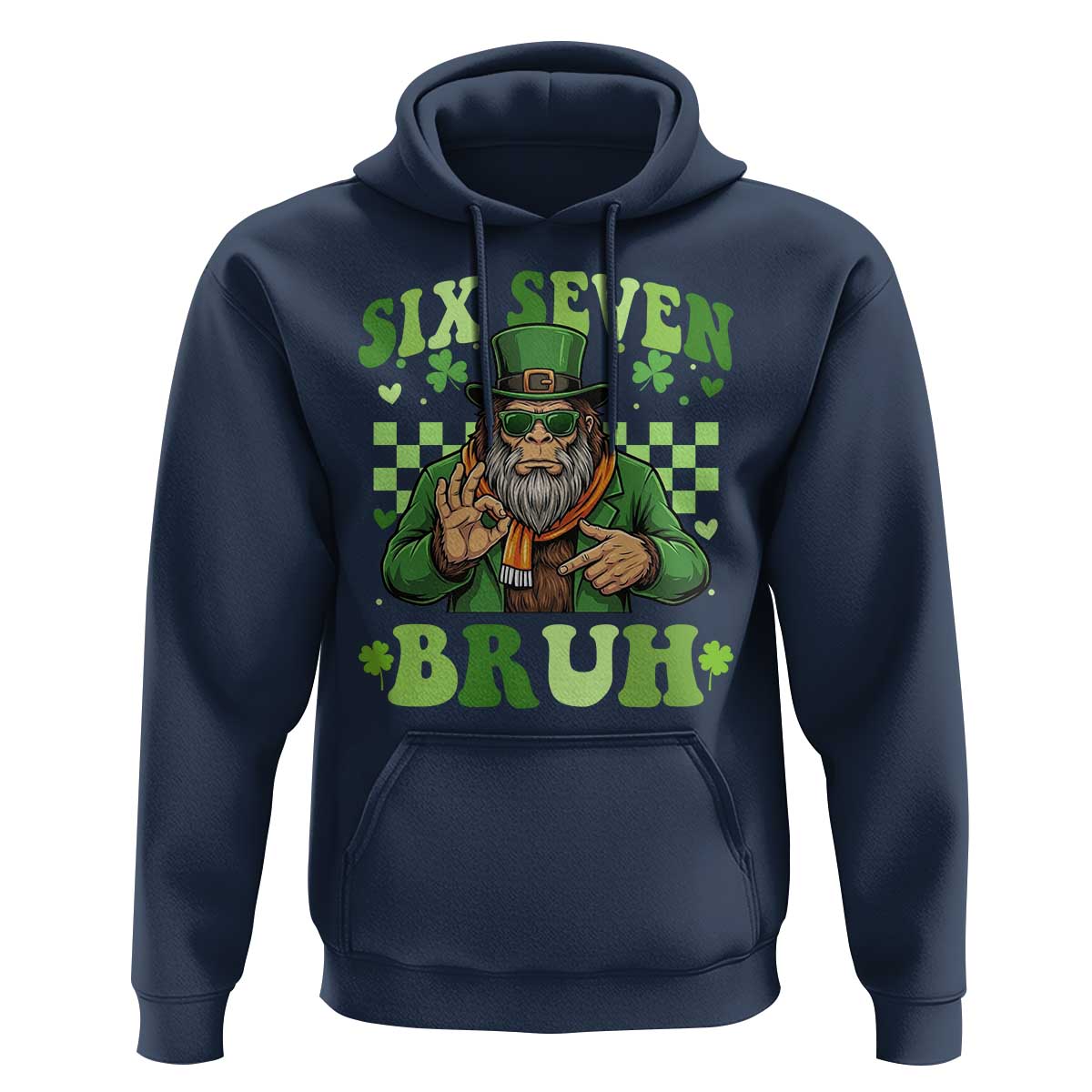 Bigfoot Six Seven Bruh Hoodie Gen Z Irish Gift