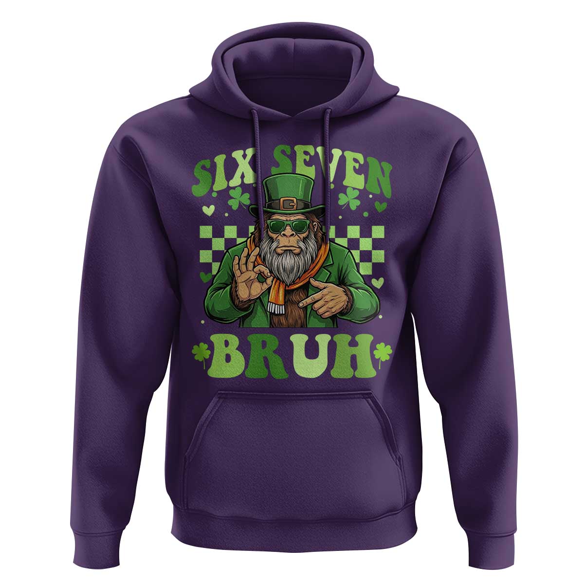 Bigfoot Six Seven Bruh Hoodie Gen Z Irish Gift