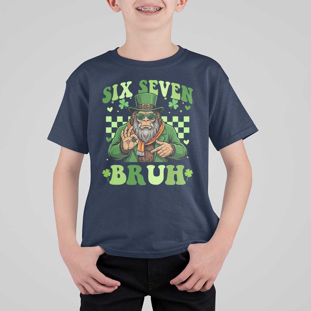 Bigfoot Six Seven Bruh T Shirt For Kid Gen Z Irish Gift