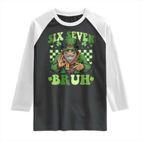 Bigfoot Six Seven Bruh Raglan Shirt Gen Z Irish Gift